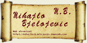 Mihajlo Bjelojević vizit kartica
